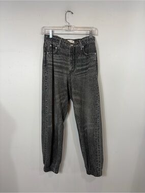 Rag & Bone Black Acid Wash Denim Jogger Jeans Sweatpant Style Size M